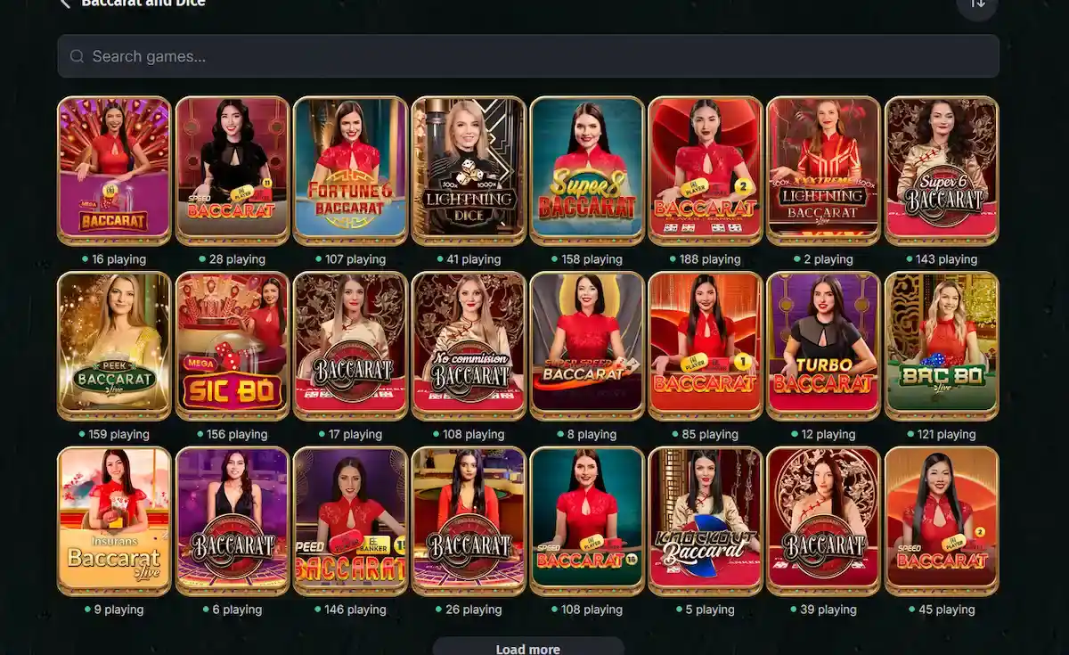 Live Baccarat Tische bei Wincleo, darunter Speed Baccarat von Pragmatic Play Live