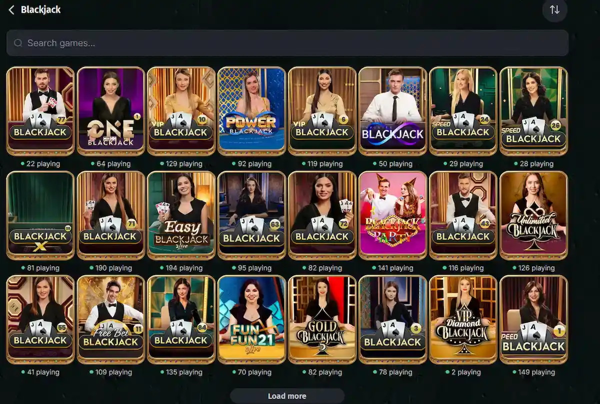 Live Blackjack im Wincleo Live Casino mit Infinite Blackjack und One Blackjack